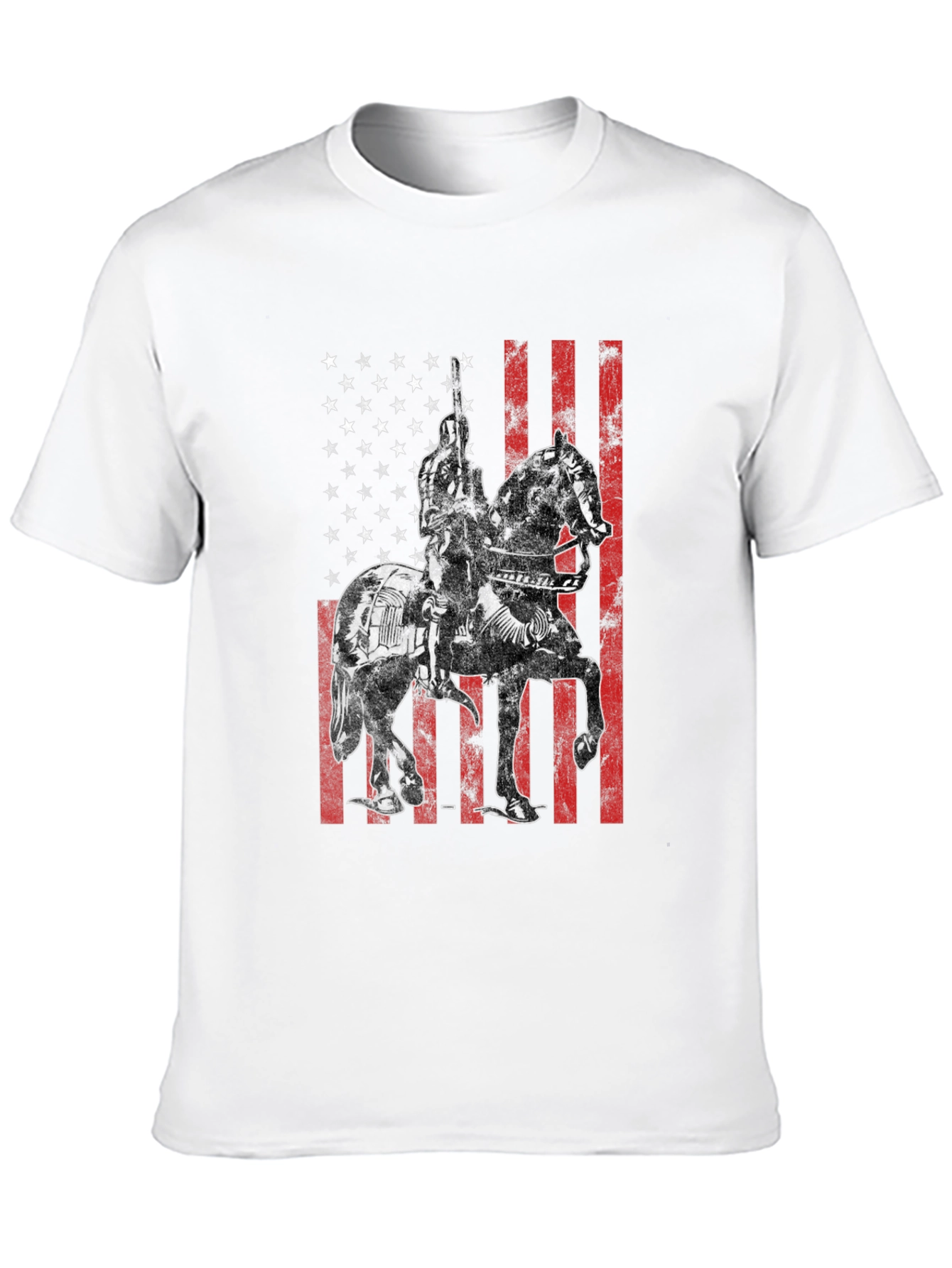 Patriotic Knight on Horseback T-Shirt