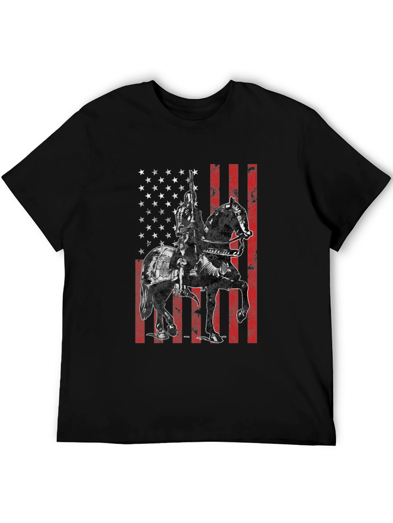 Patriotic Knight on Horseback T-Shirt