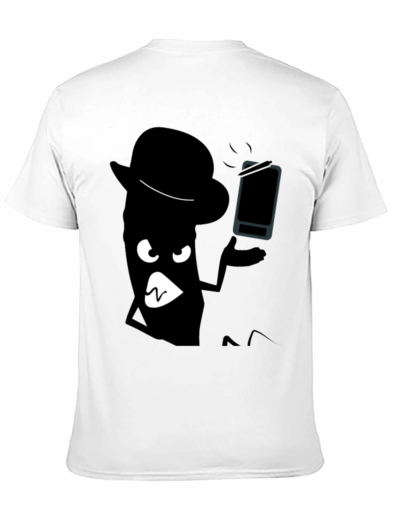 Cartoon Shadow Graphic Black T-Shirt