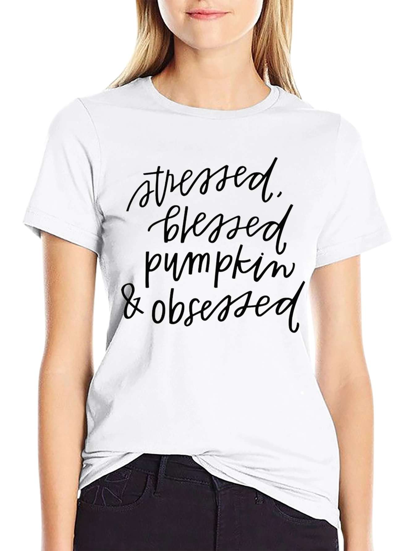 Stressed Blessed Pumpkin Obsessed T-Shirt