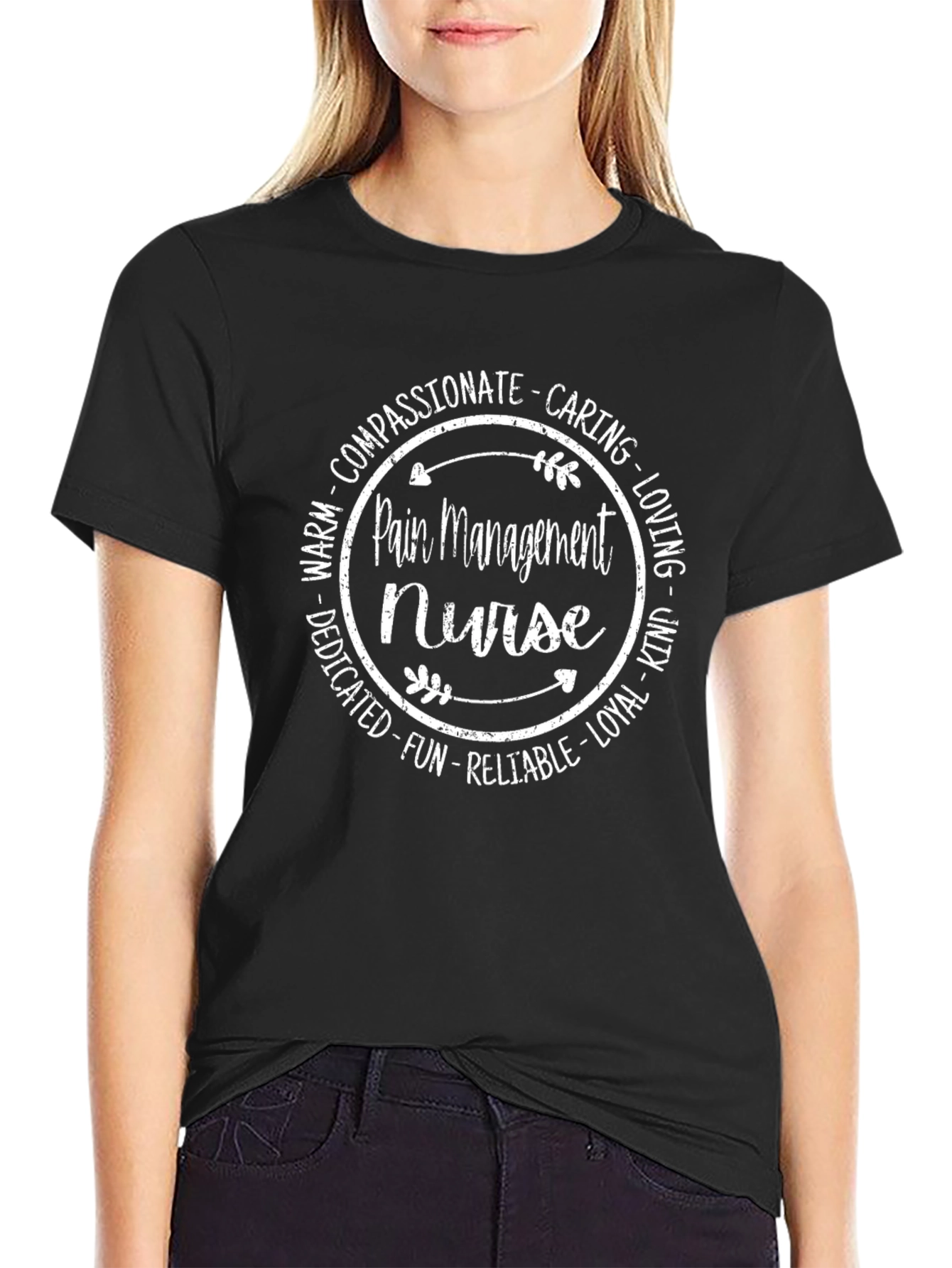 Pain Management Nurse T-Shirt - Compassionate Caring Design
