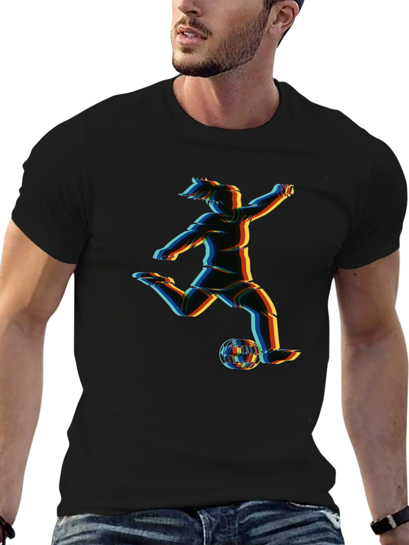 Soccer Player Graphic T-Shirt