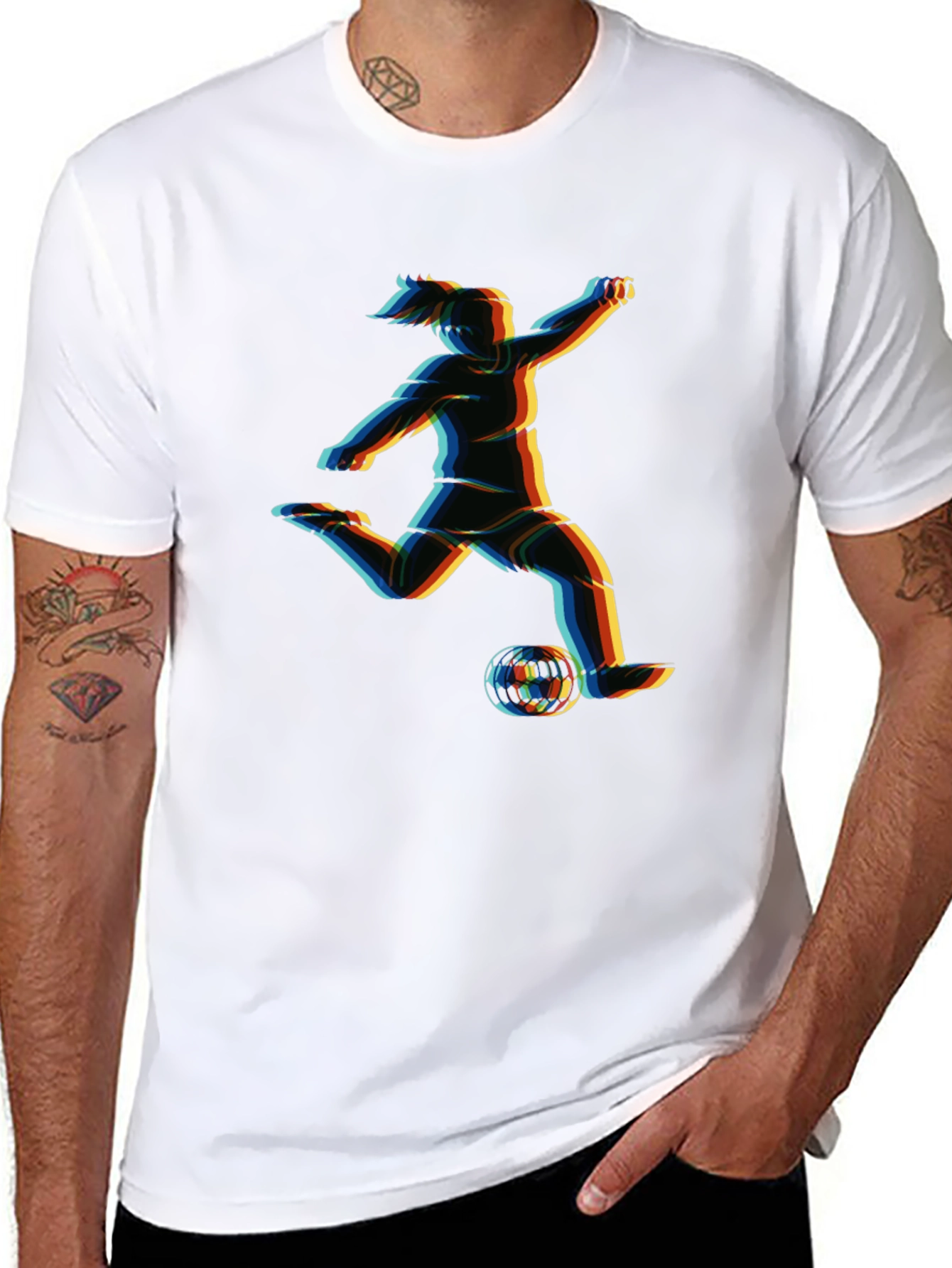 Soccer Player Graphic T-Shirt