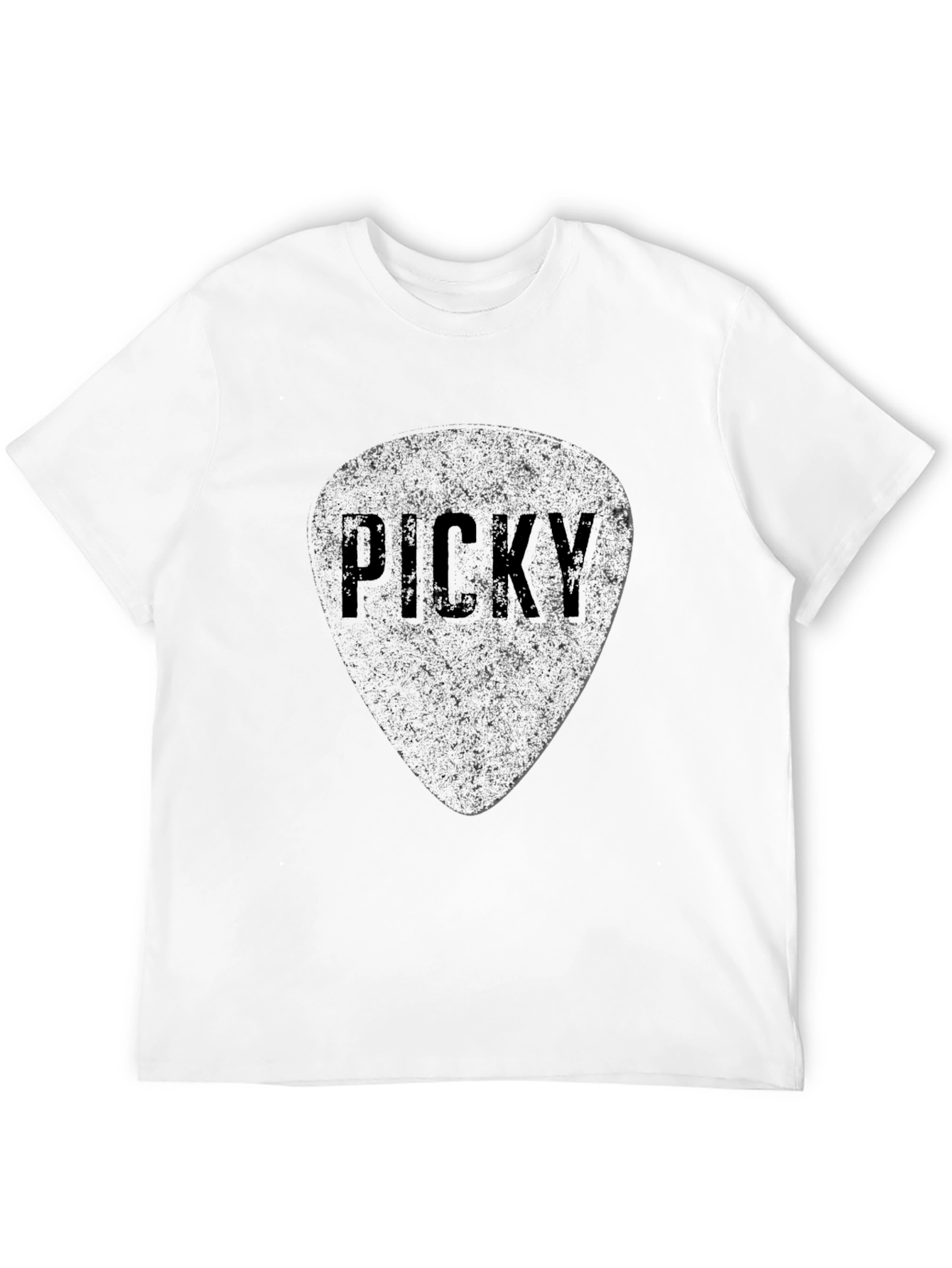 Picky Guitar Pick Graphic T-Shirt - Black