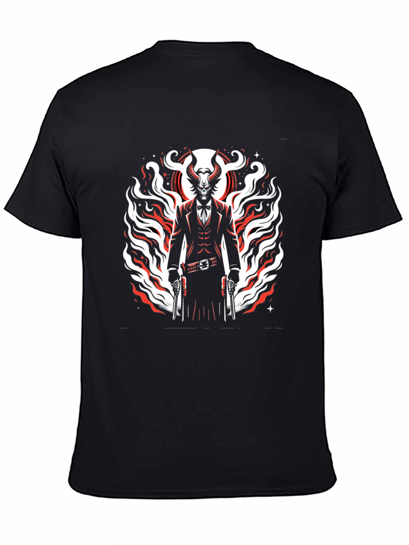 Devil Gunslinger Graphic Tee - Mens Black T-Shirt