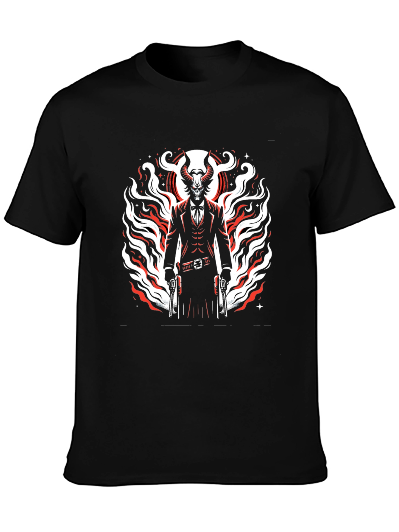 Devil Gunslinger Graphic Tee - Mens Black T-Shirt
