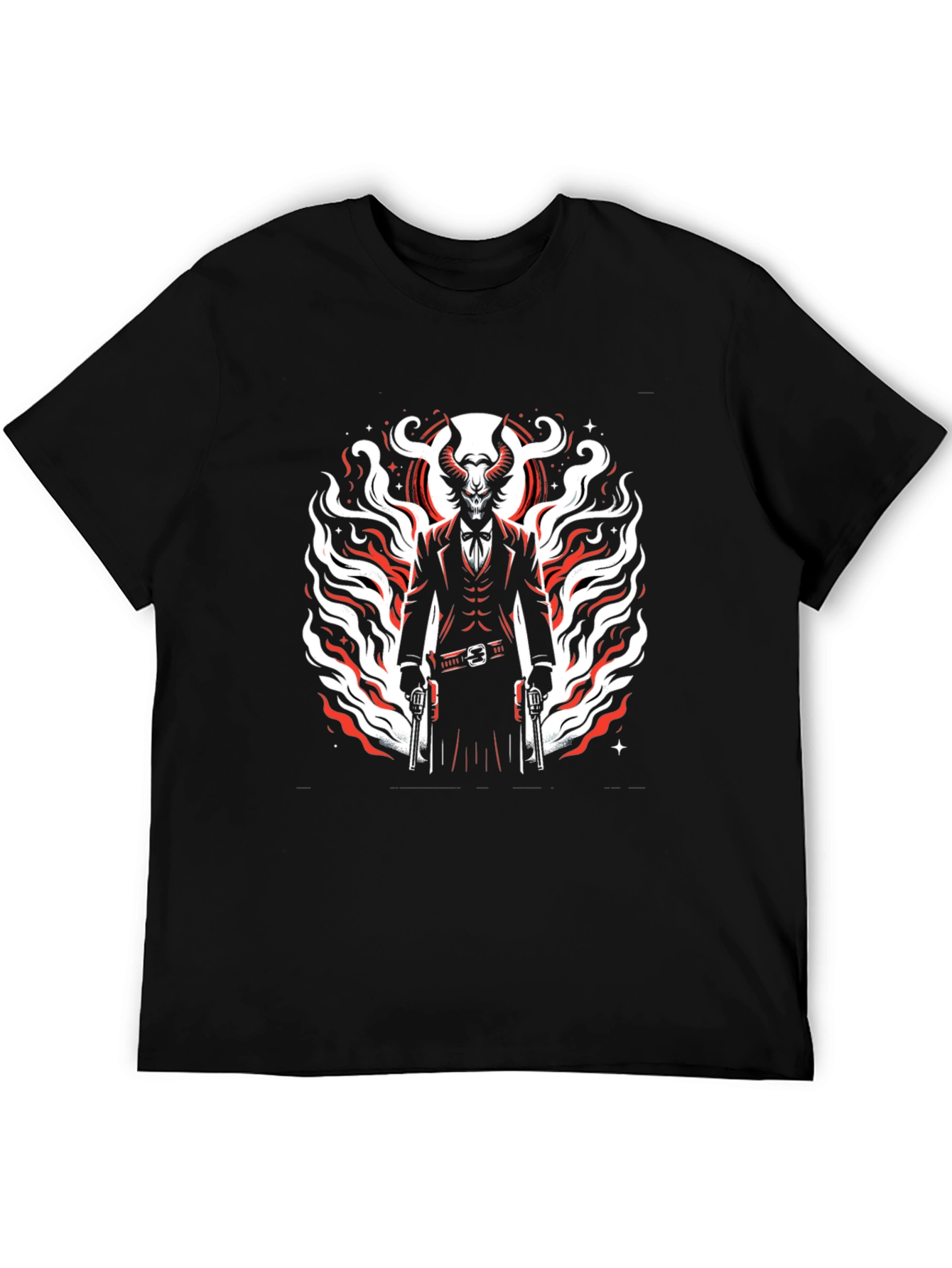 Devil Gunslinger Graphic Tee - Mens Black T-Shirt