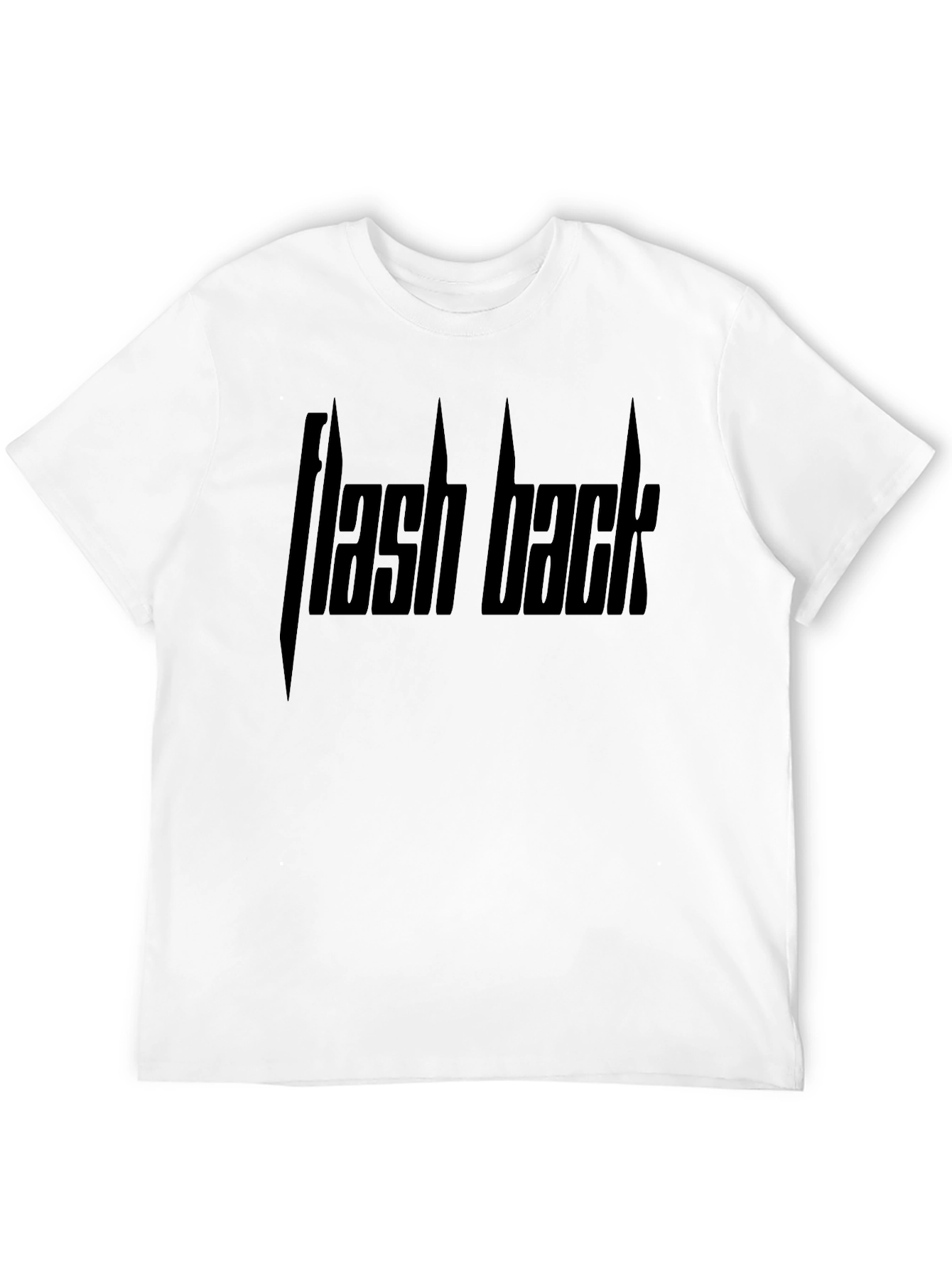 Flash Back Graphic Tee - Black Crew Neck T-Shirt