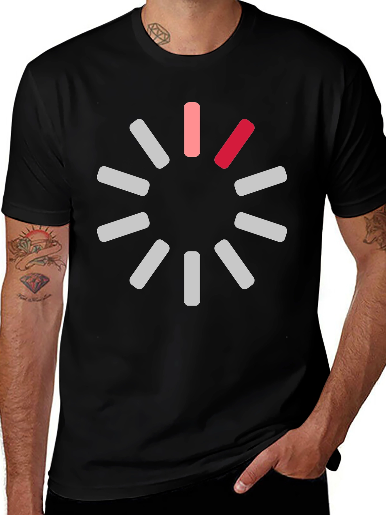 Loading Circle Black T-Shirt