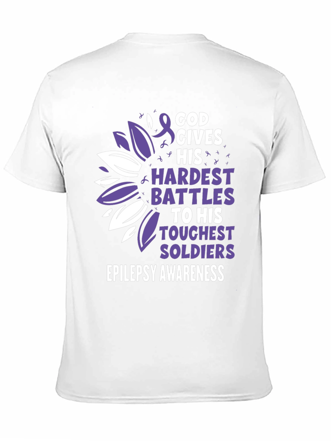 Epilepsy Awareness T-Shirt - God Gives His Hardest Battles