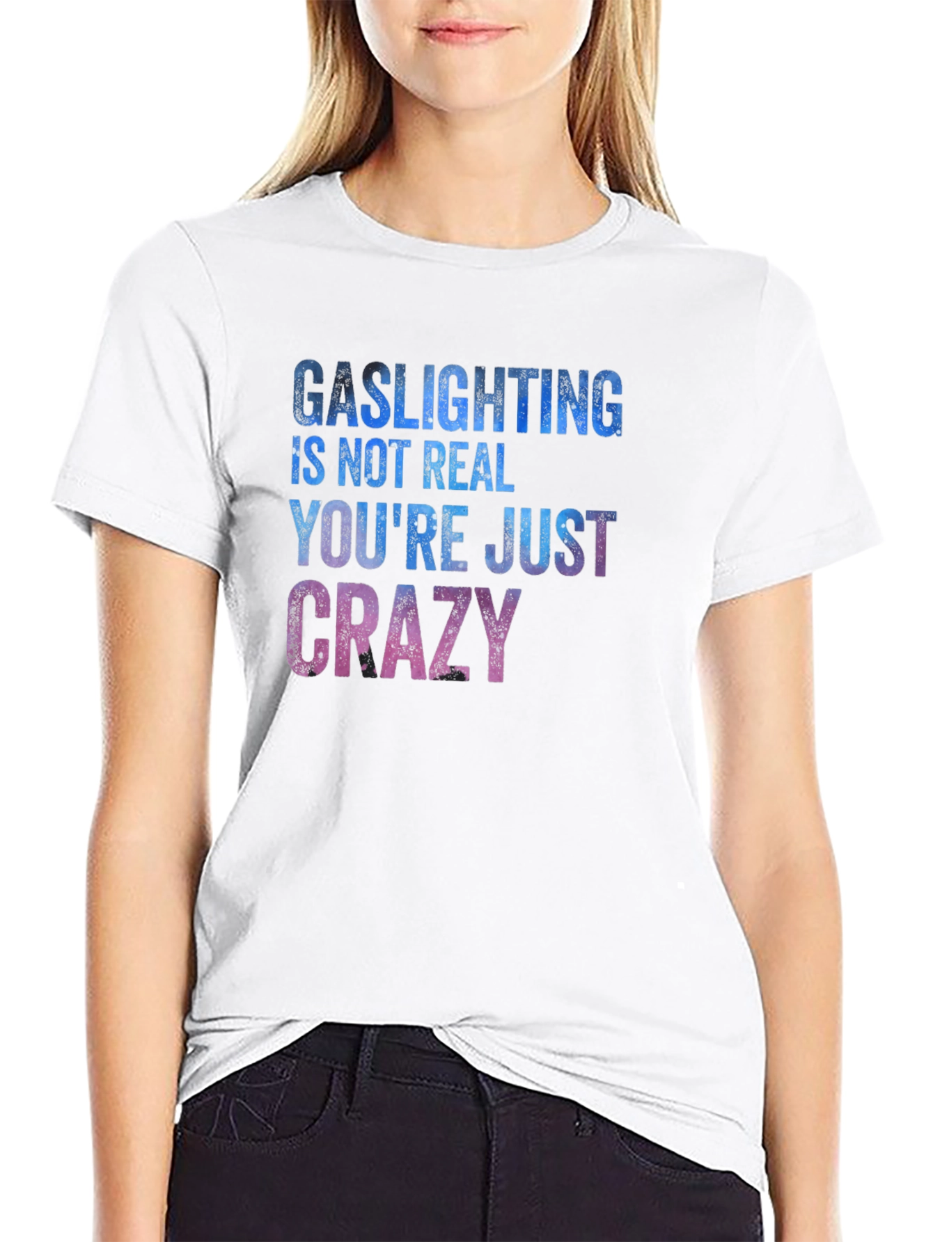 Gaslighting Slogan Graphic Tee