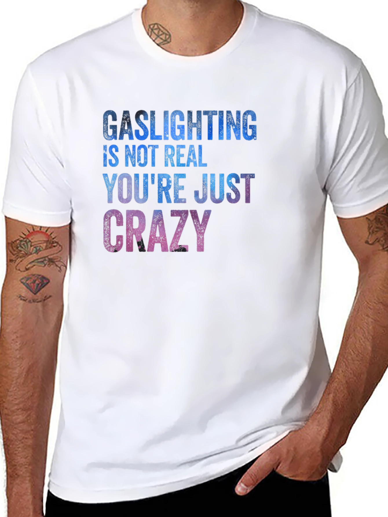 Gaslighting Slogan Graphic Tee