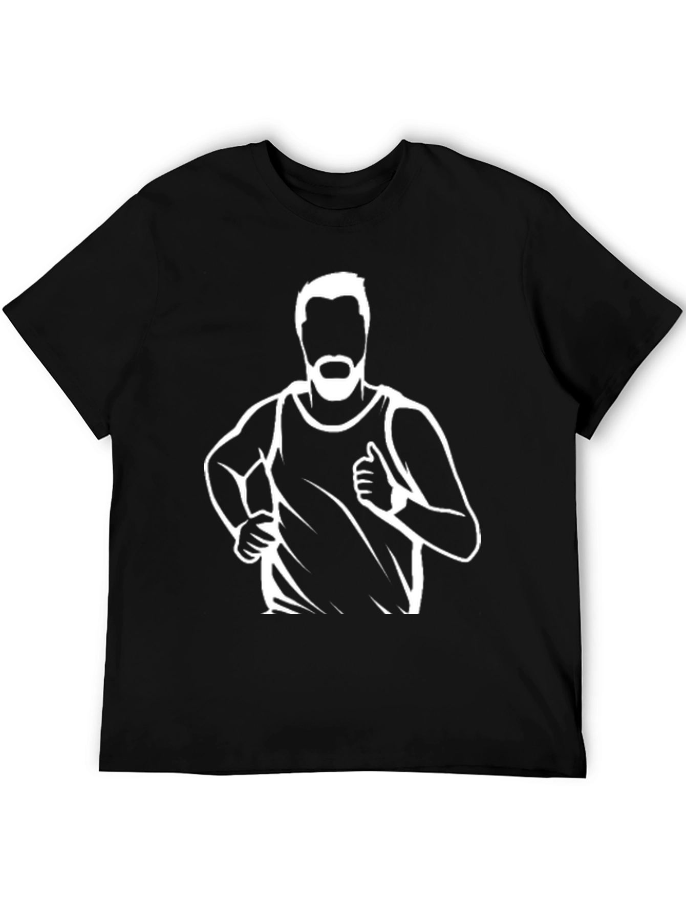 Mens Running Silhouette Graphic T-Shirt