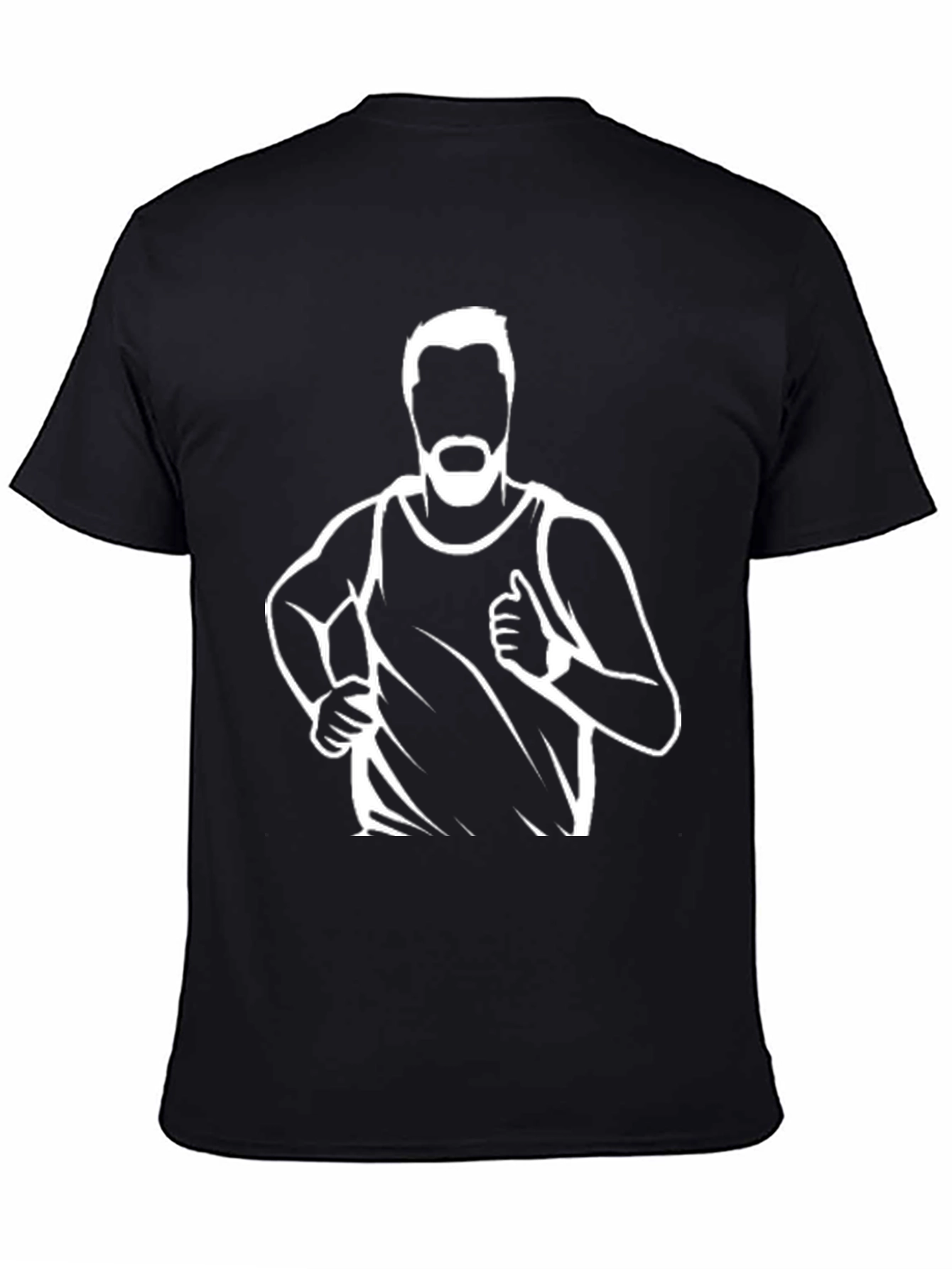 Mens Running Silhouette Graphic T-Shirt