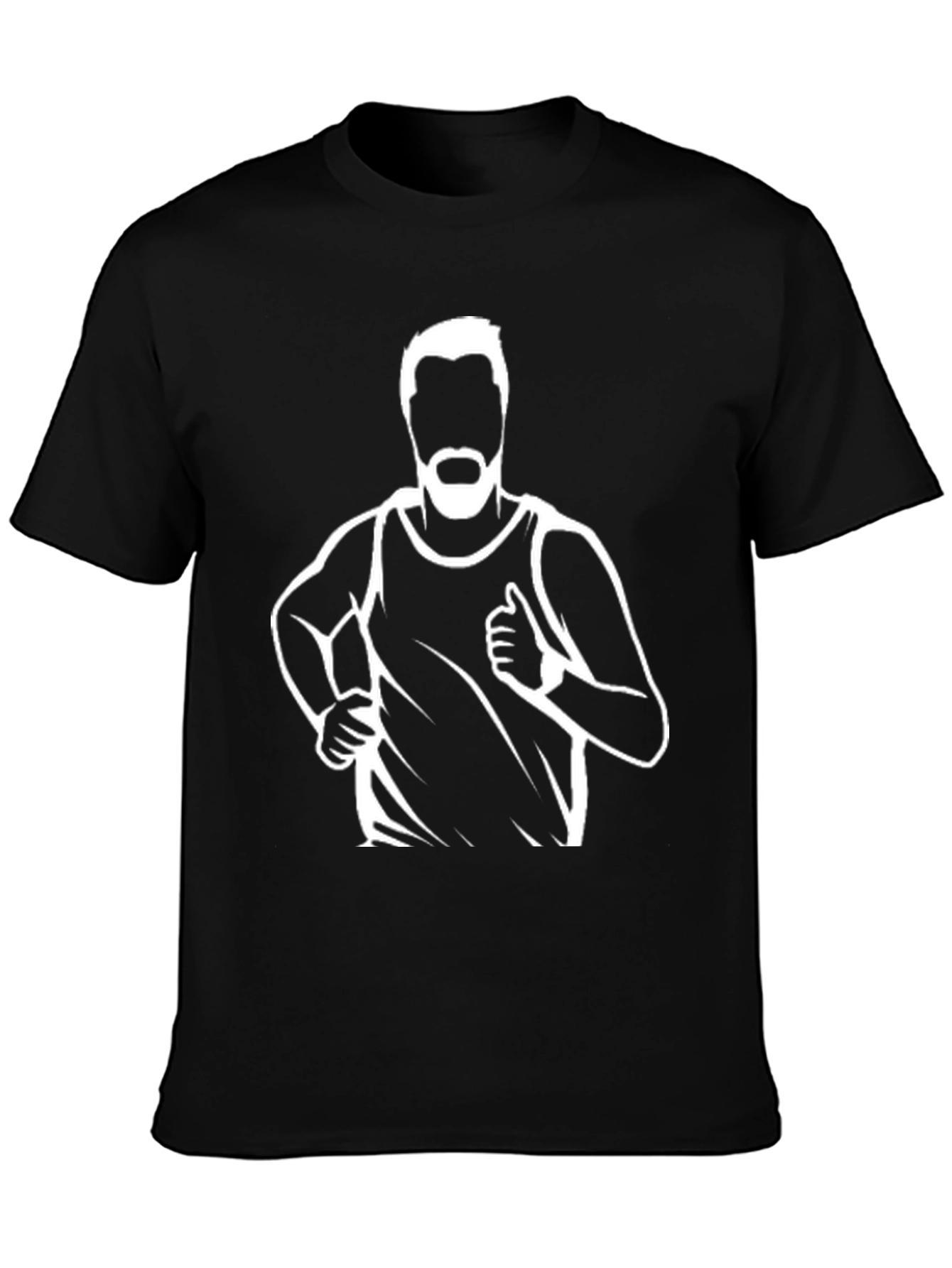 Mens Running Silhouette Graphic T-Shirt