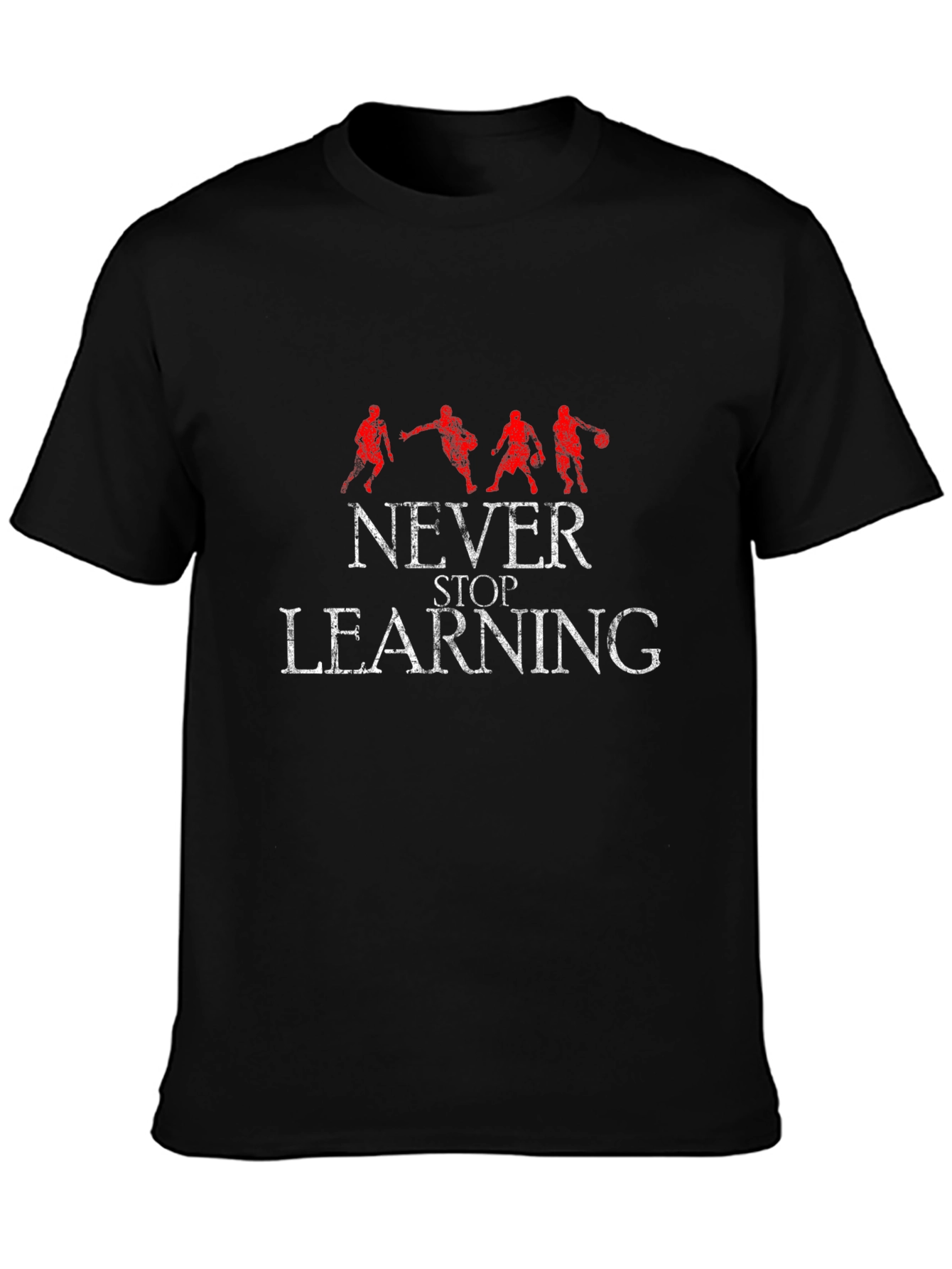 Never Stop Learning Basketball Graphic Tee