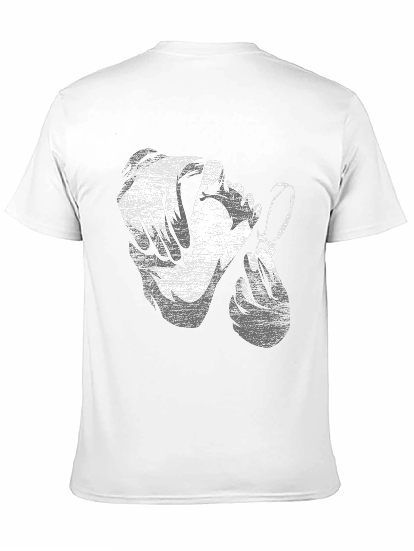 Distressed Graphic Print Black Cotton T-Shirt