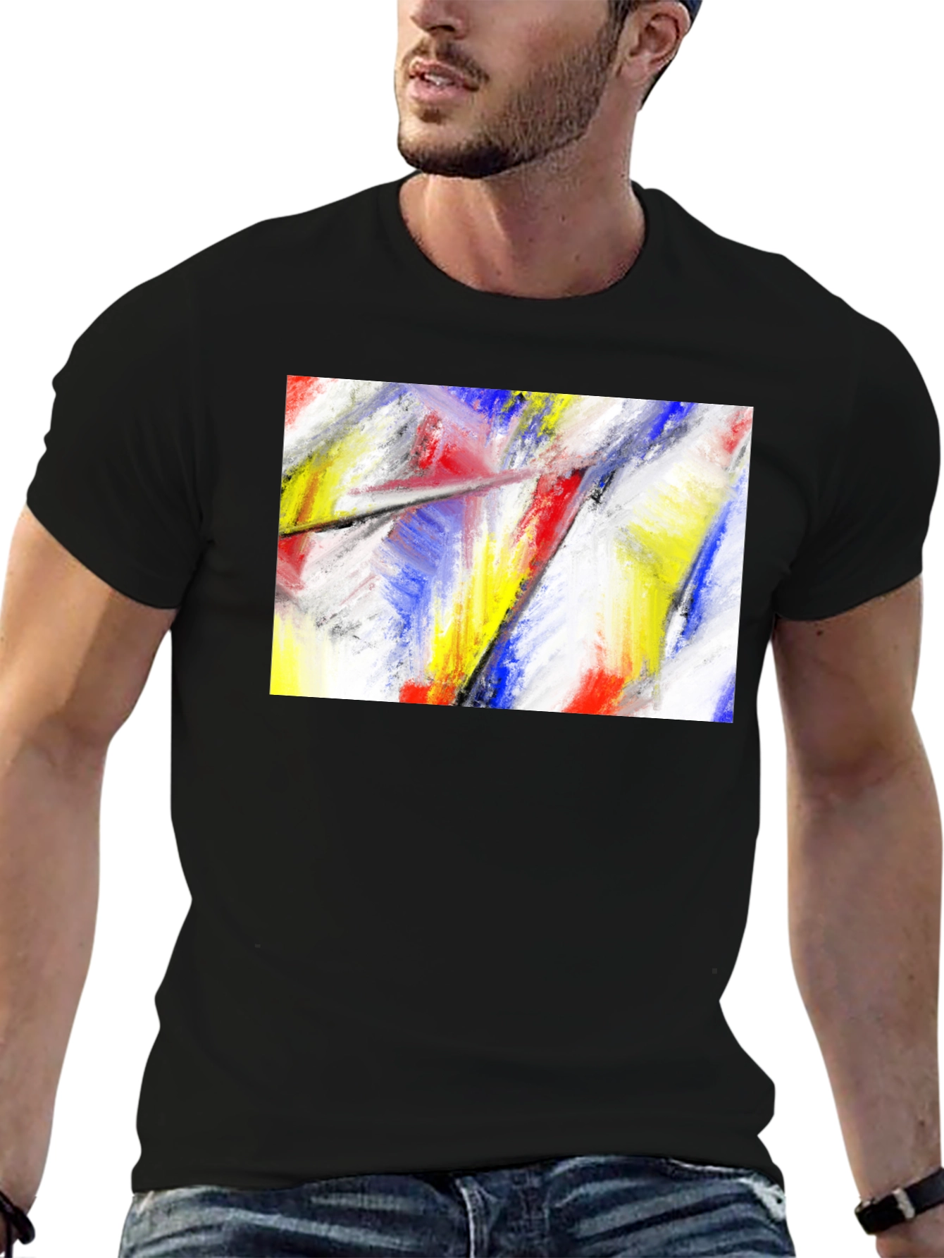 Abstract Art Graphic Tee - Modern Style Shirt