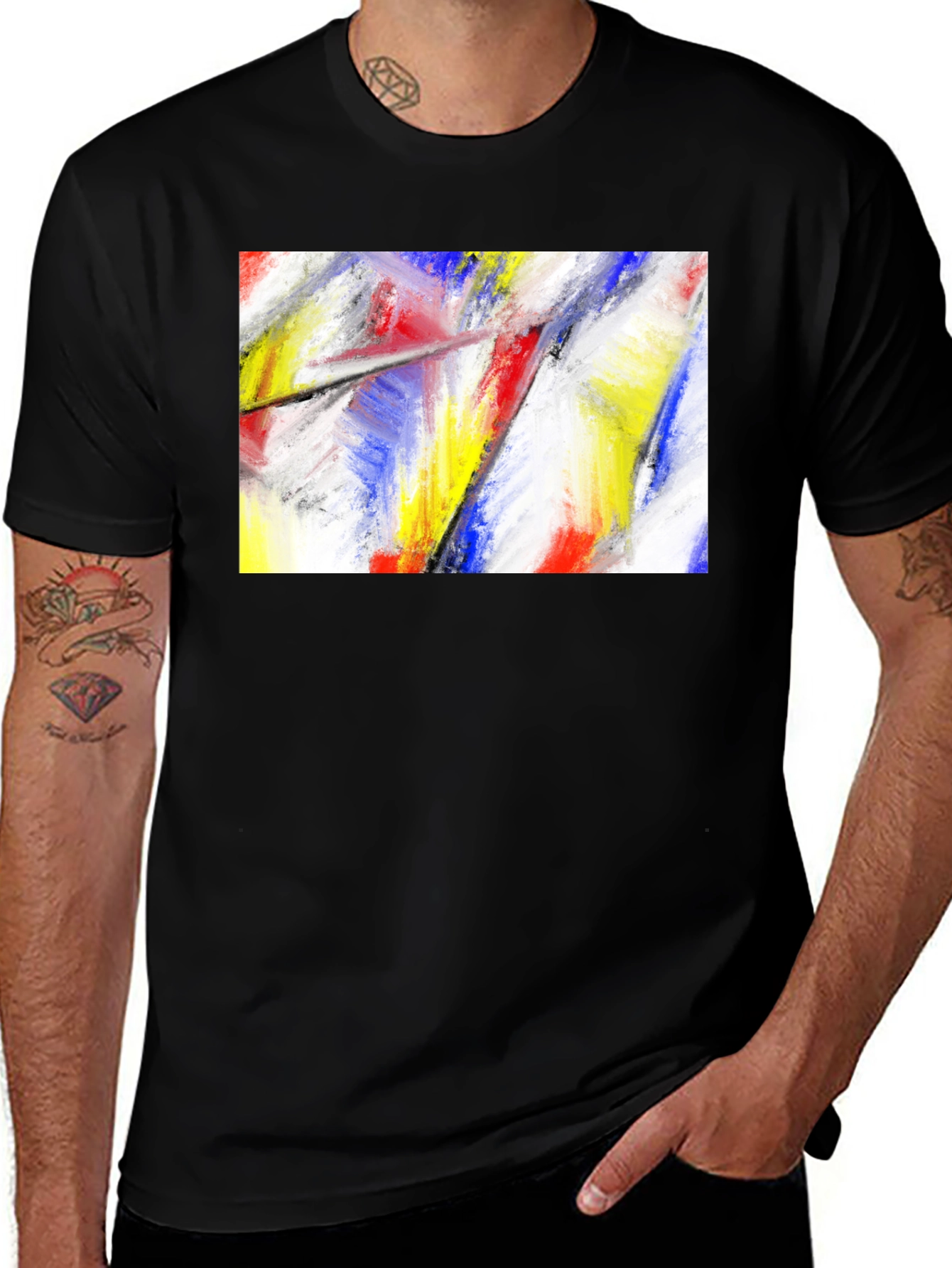 Abstract Art Graphic Tee - Modern Style Shirt