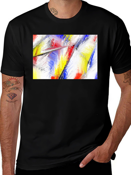 Abstract Art Graphic Tee - Modern Style Shirt