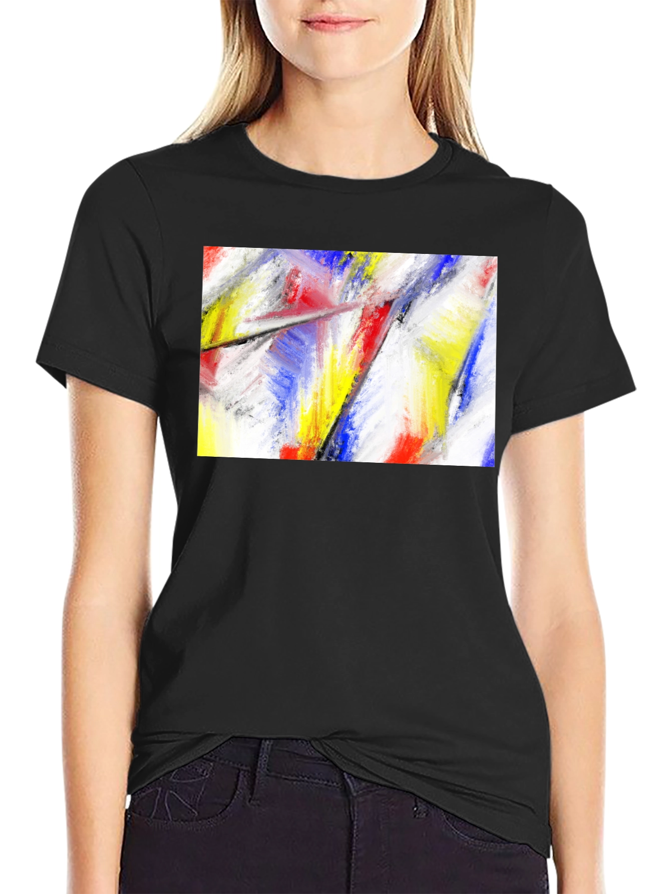Abstract Art Graphic Tee - Modern Style Shirt