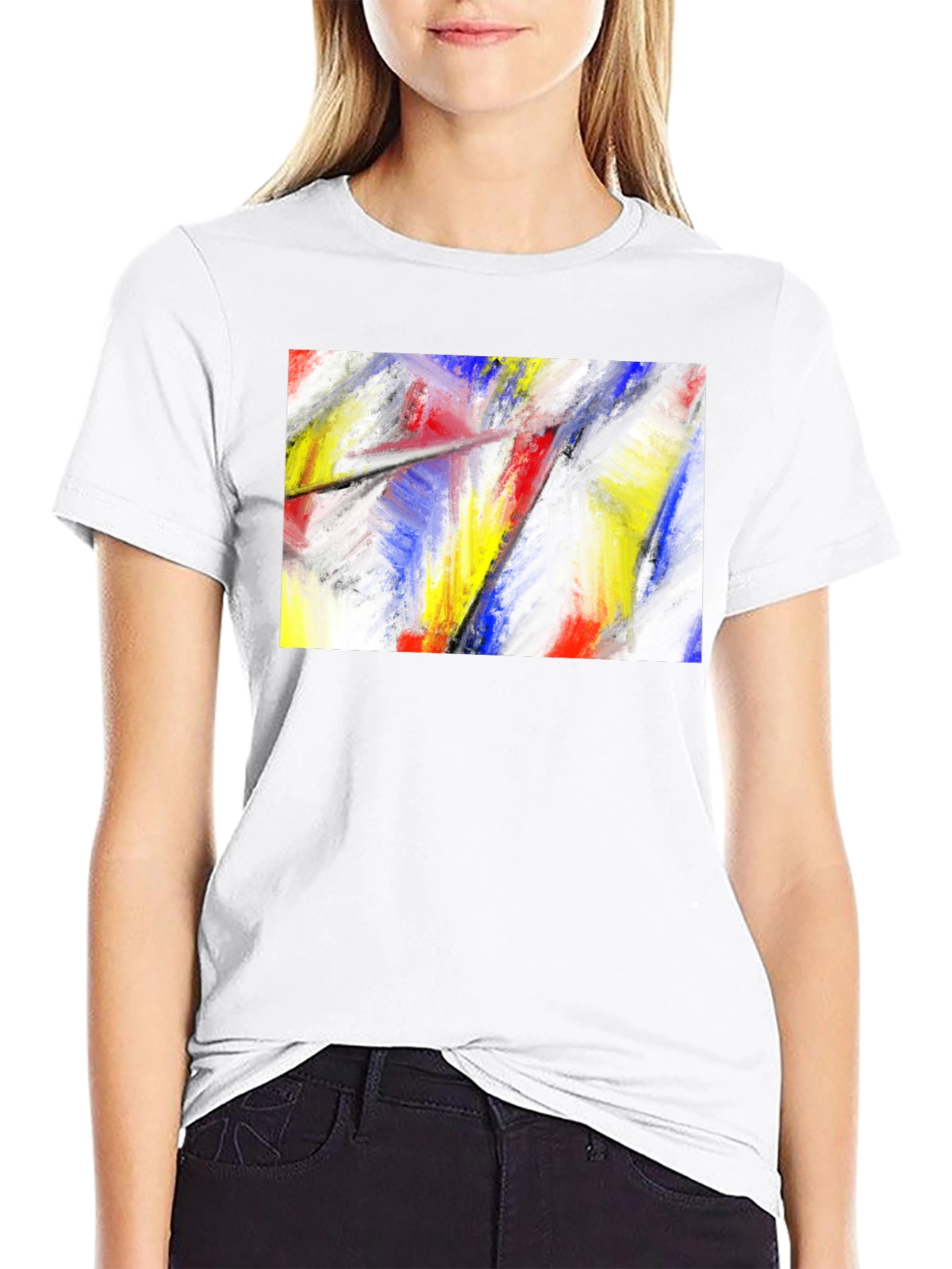 Abstract Art Graphic Tee - Modern Style Shirt