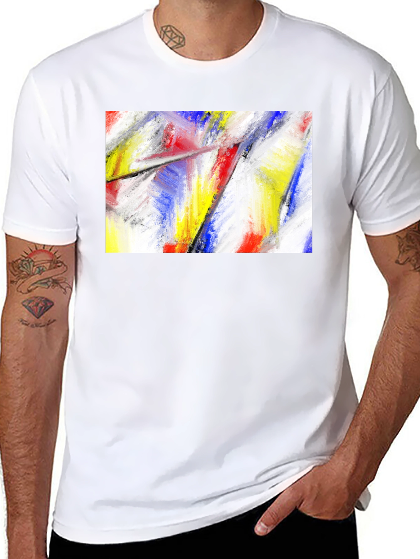 Abstract Art Graphic Tee - Modern Style Shirt