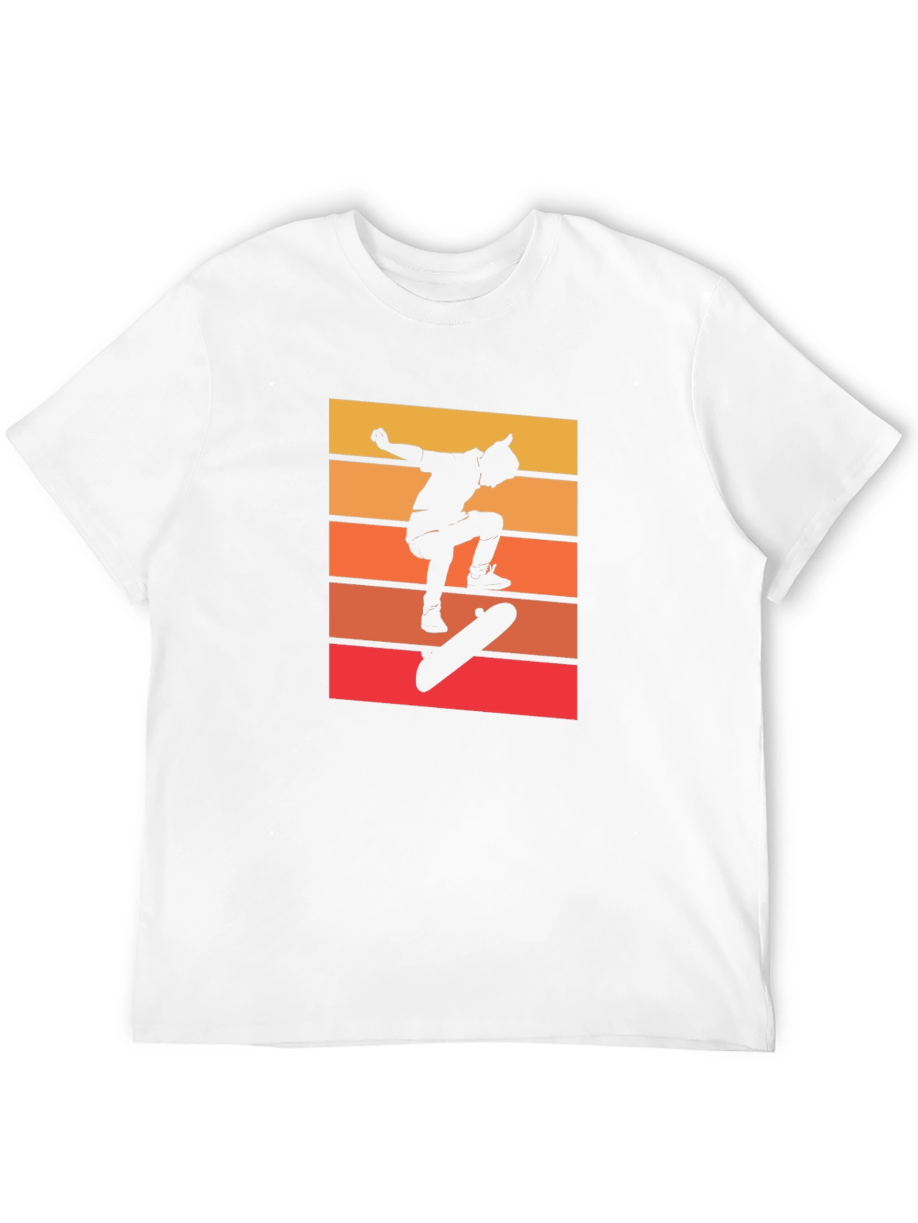 Retro Skateboarder Graphic Tee - Cool Black T-Shirt
