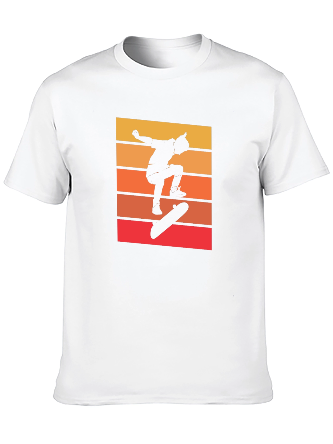Retro Skateboarder Graphic Tee - Cool Black T-Shirt