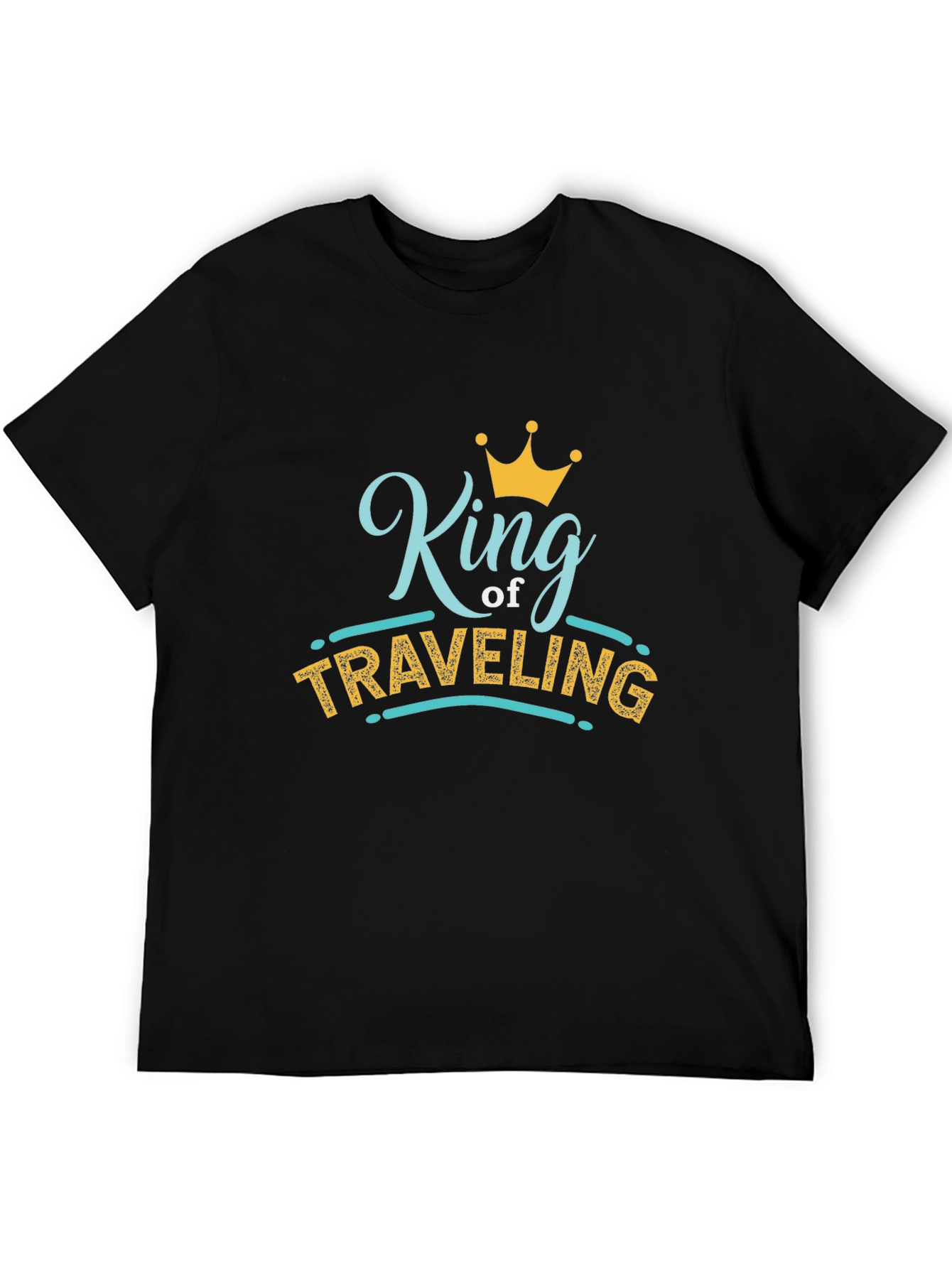 King of Traveling Black Graphic Tee