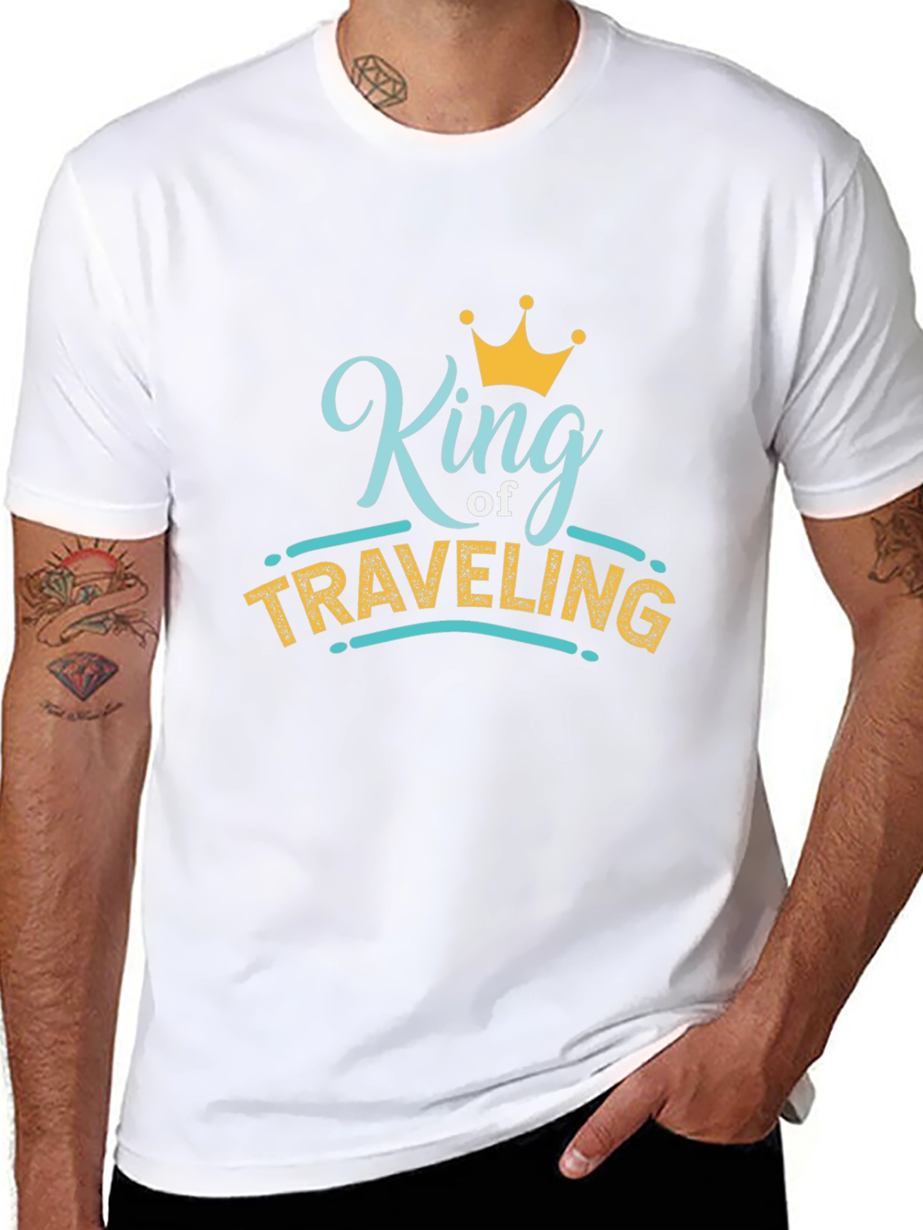 King of Traveling Black Graphic Tee