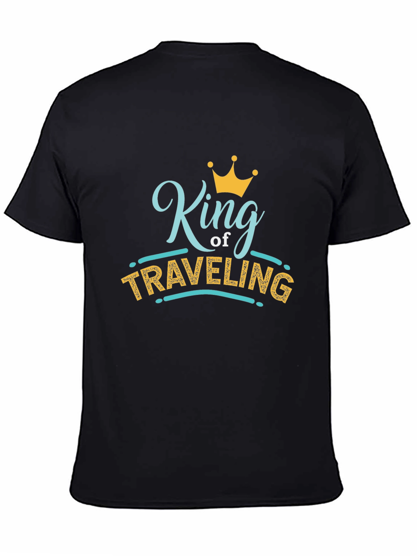 King of Traveling Black Graphic Tee