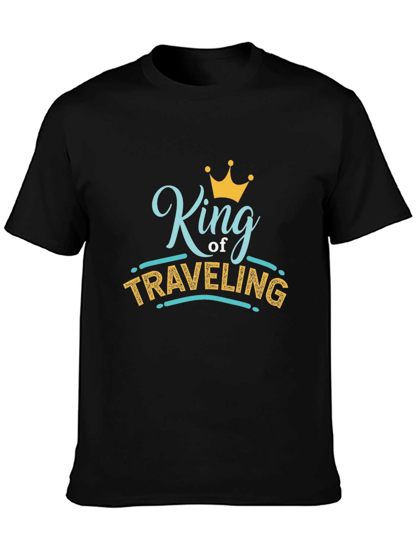 King of Traveling Black Graphic Tee