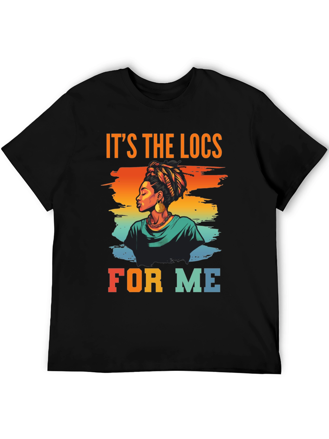 Its The Locs For Me Black Graphic Tee