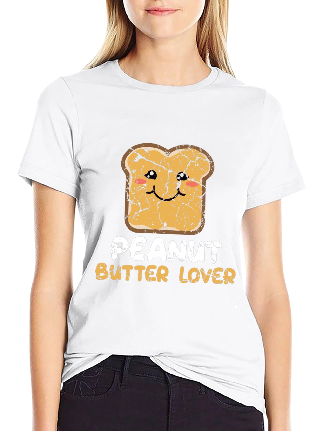 Peanut Butter Lover Graphic Tee - Black Cotton