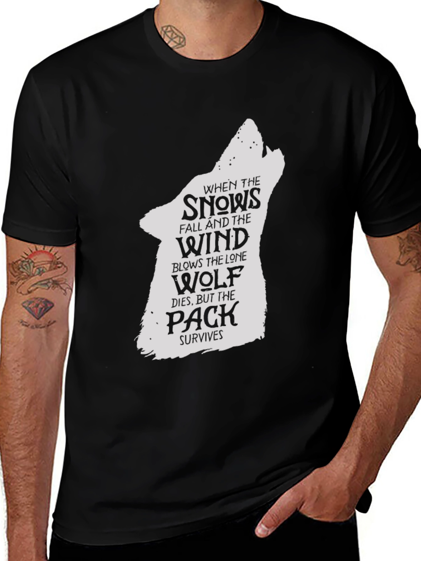 Lone Wolf Pack T-Shirt - Game of Thrones Style