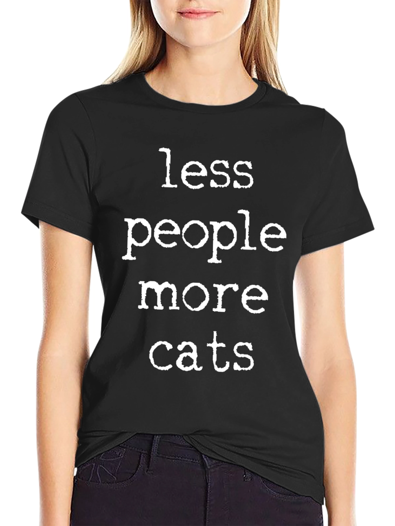 Less People More Cats Graphic Tee