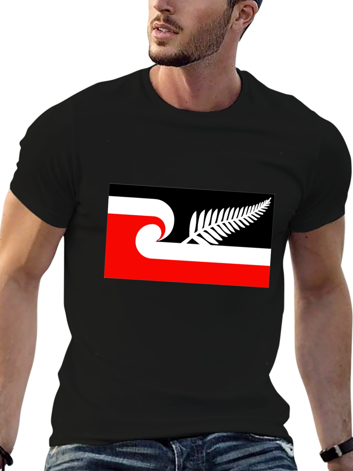 New Zealand Māori Tino Rangatiratanga Flag Black T-Shirt