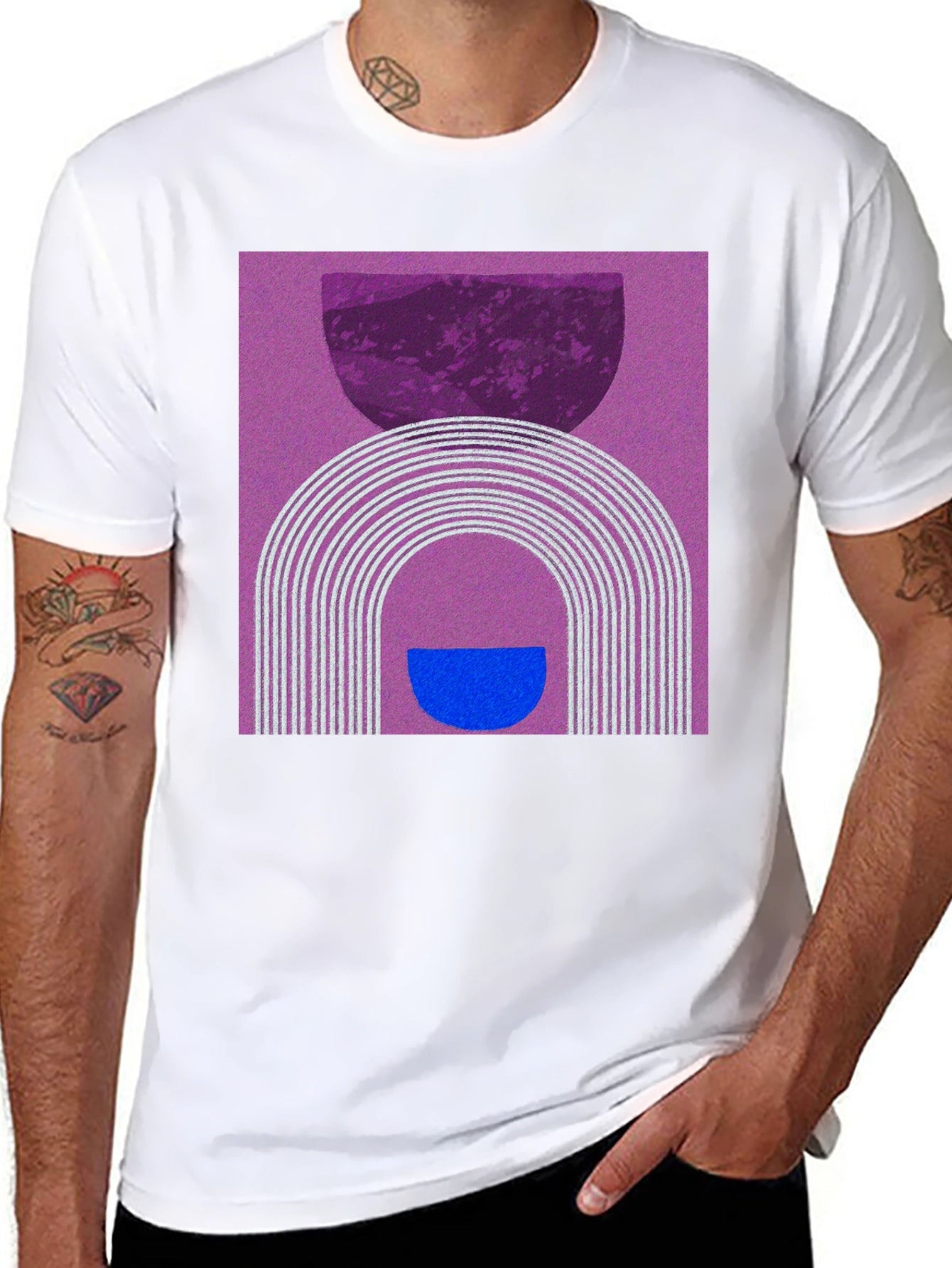 Abstract Graphic T-Shirt - Modern Artistic Design