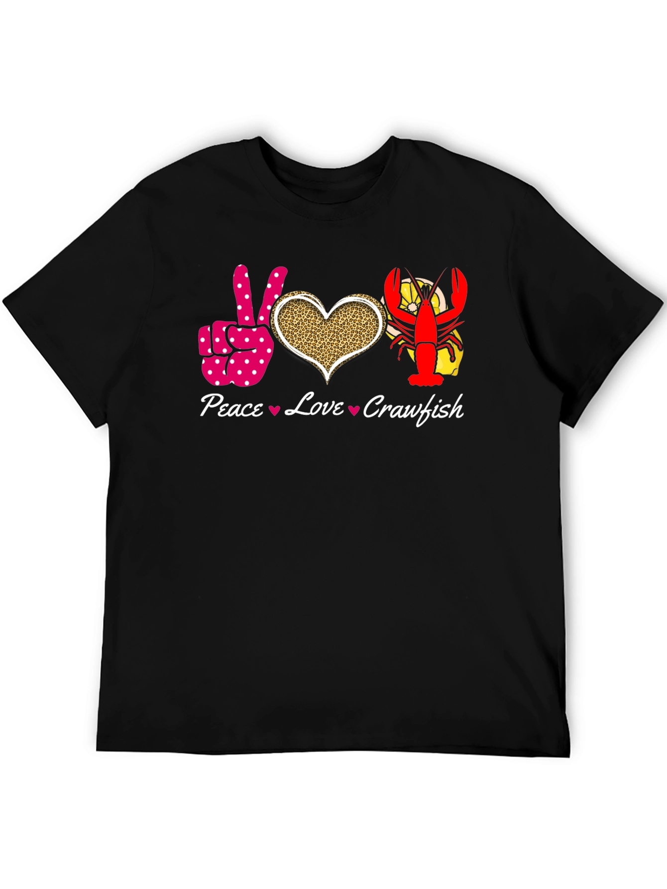 Peace Love Crawfish Graphic Tee