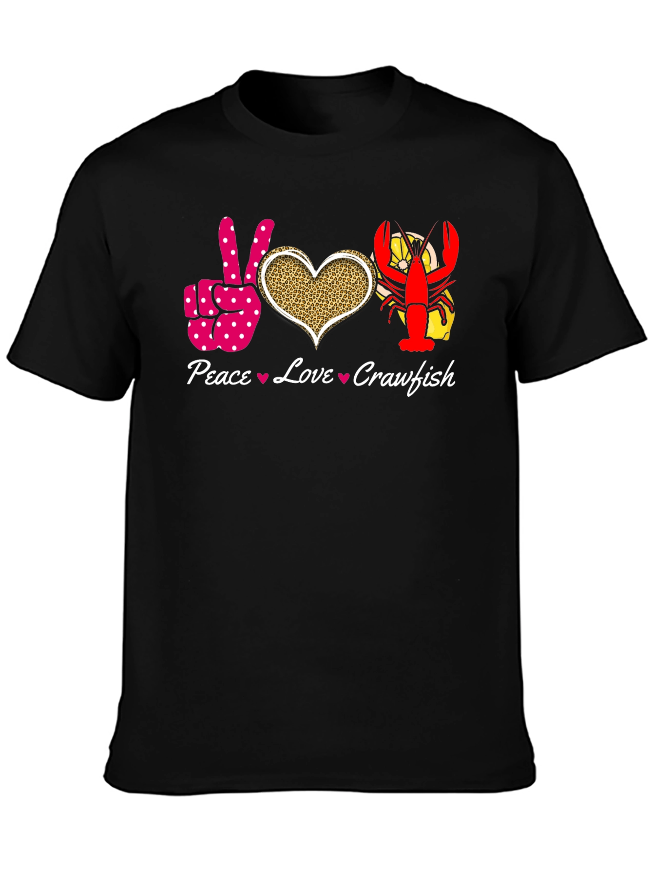 Peace Love Crawfish Graphic Tee