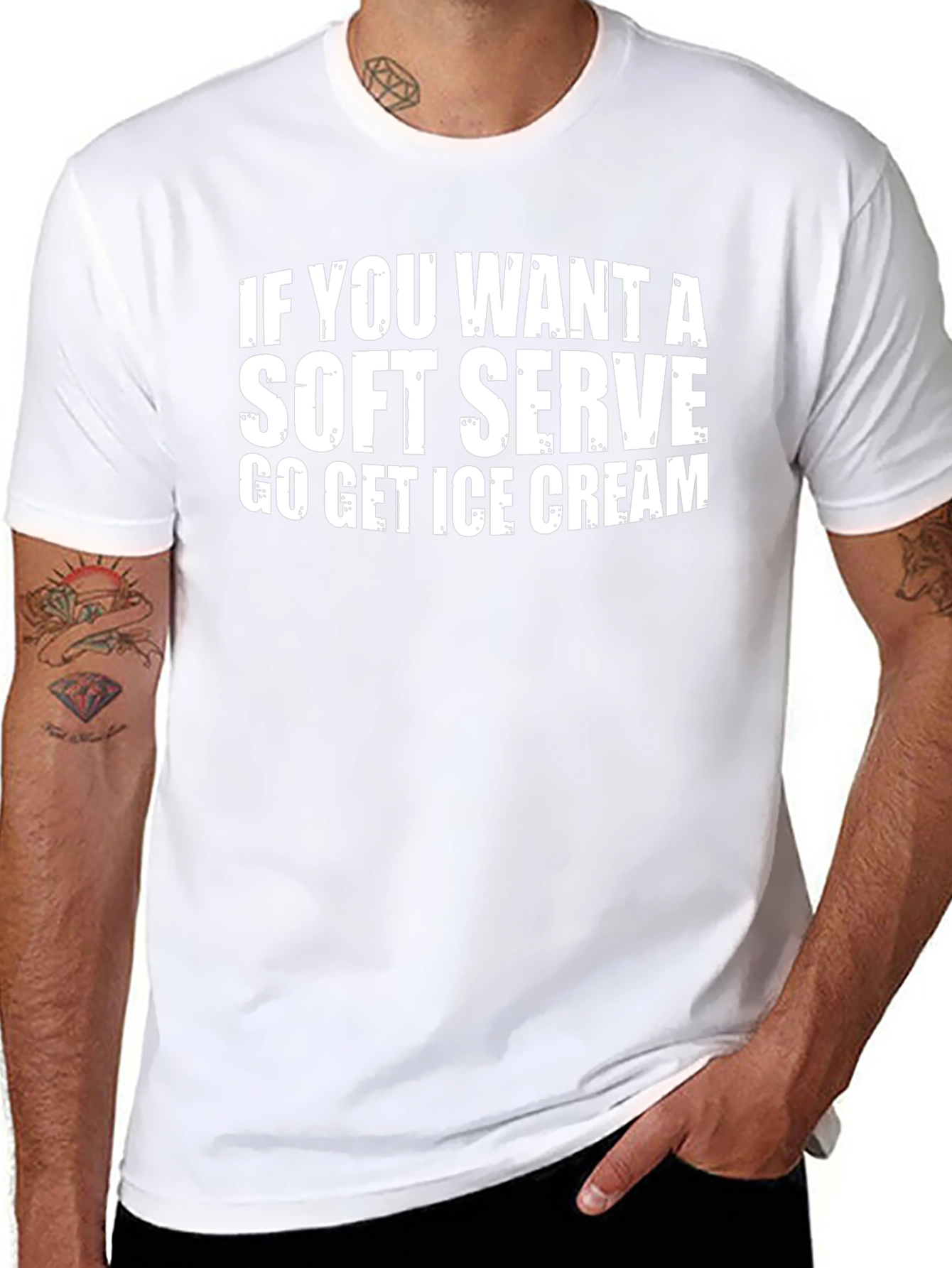 Funny Soft Serve Graphic Tee - Black