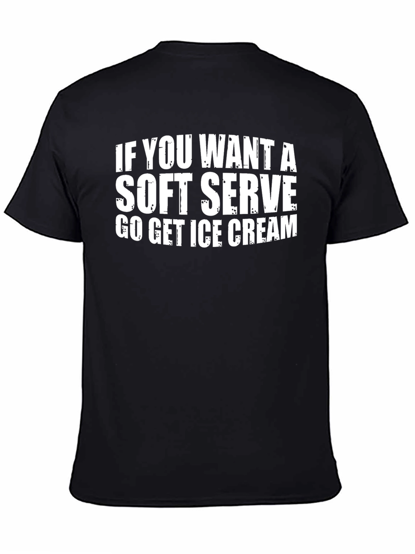 Funny Soft Serve Graphic Tee - Black