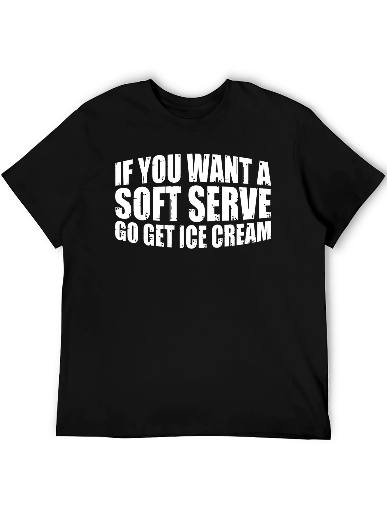 Funny Soft Serve Graphic Tee - Black