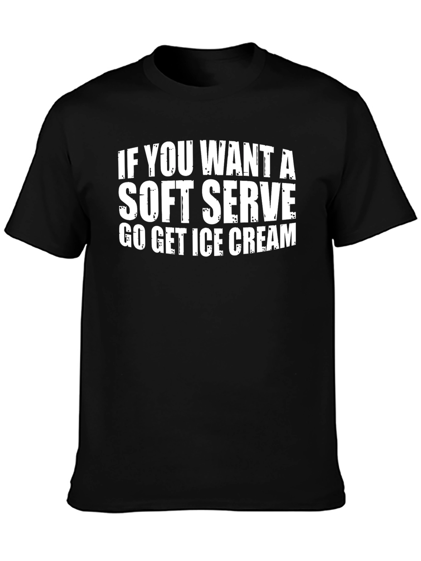Funny Soft Serve Graphic Tee - Black