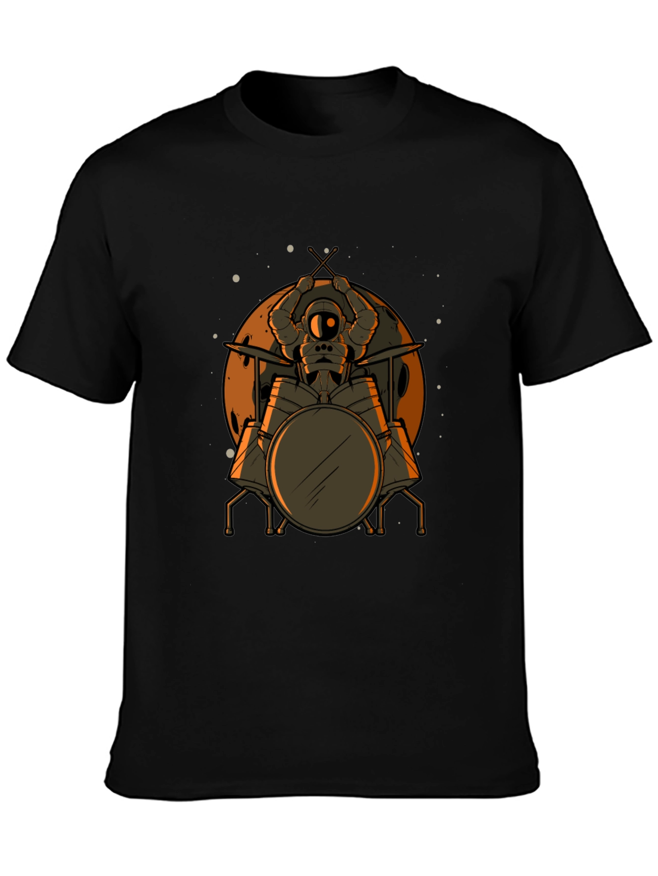 Astronaut Drummer Graphic T-Shirt