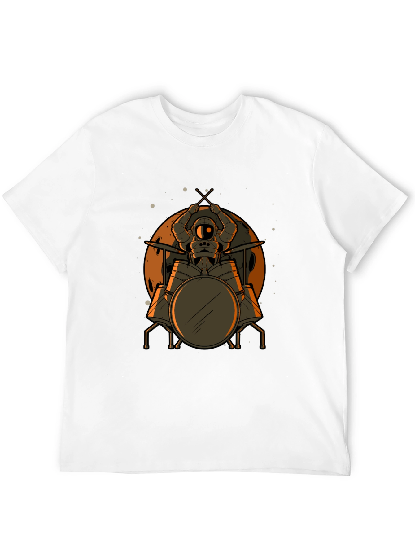 Astronaut Drummer Graphic T-Shirt