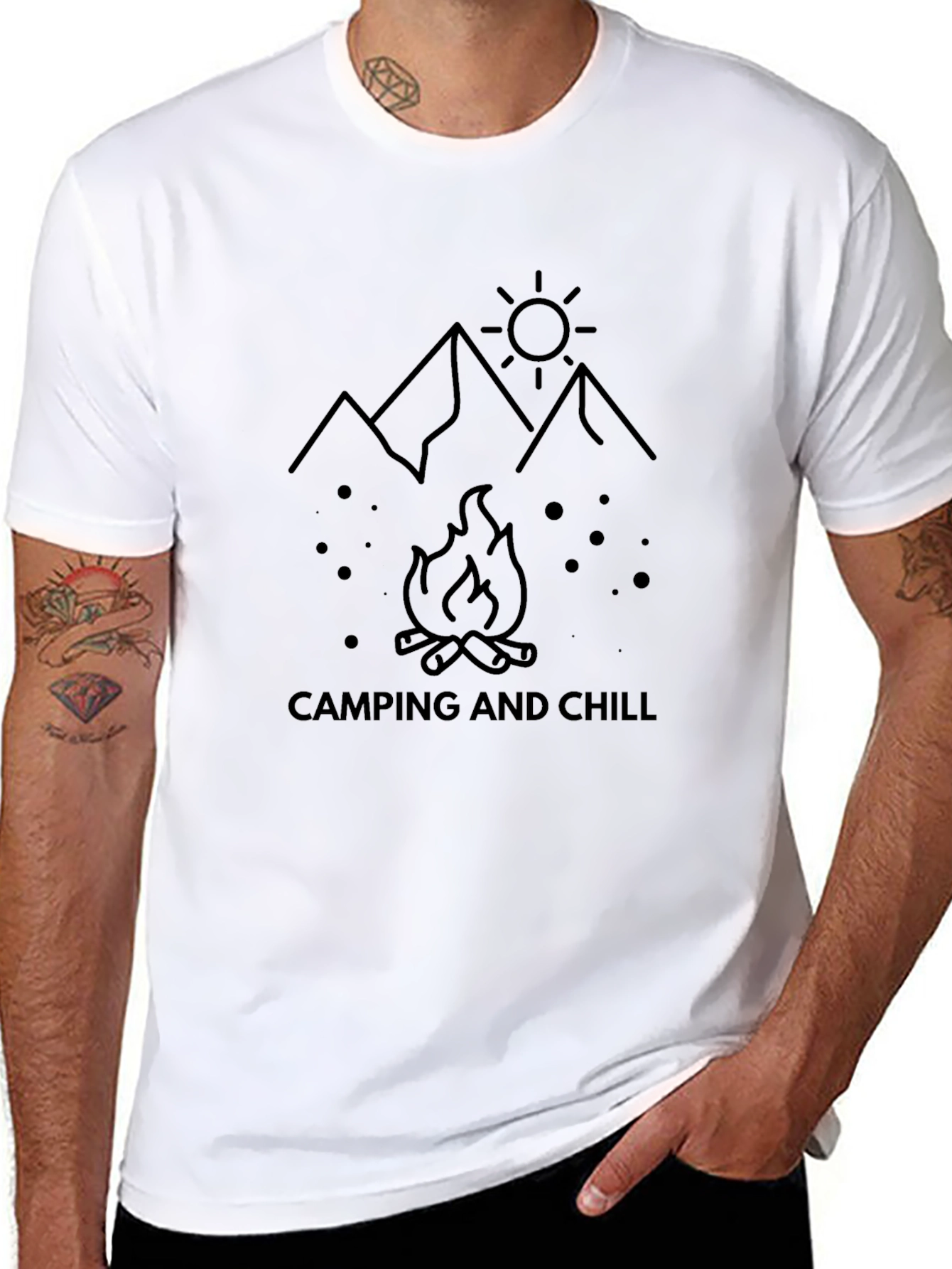 Camping and Chill Graphic Tee