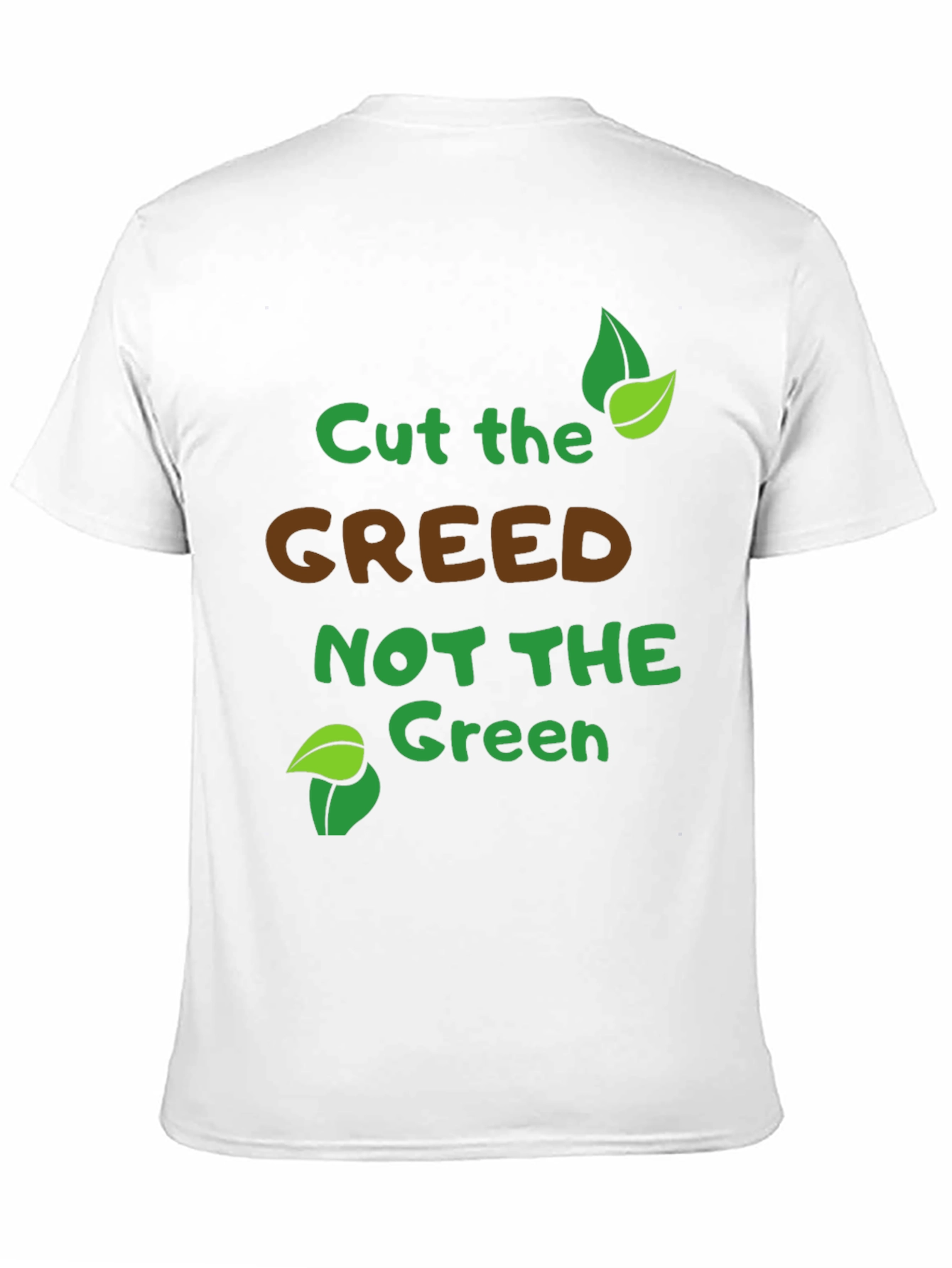 Eco-Friendly Cut Greed Black Graphic Tee