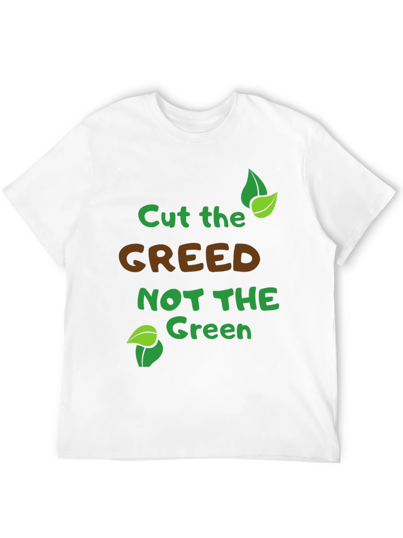 Eco-Friendly Cut Greed Black Graphic Tee